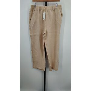 Quince Beige Linen-Blend Pull-On Pants